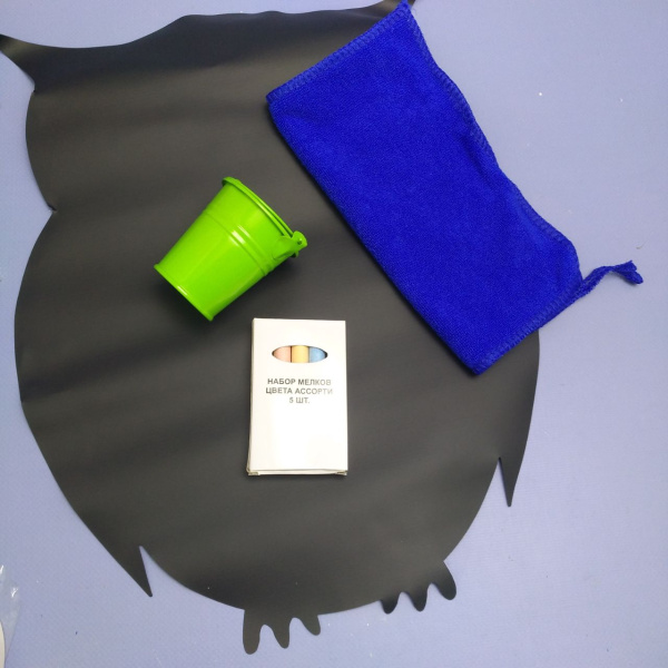 Доска на холодильник магнитно-меловая 30х40 см "Baby Owl" с набором аксессуаров / Доска Сова